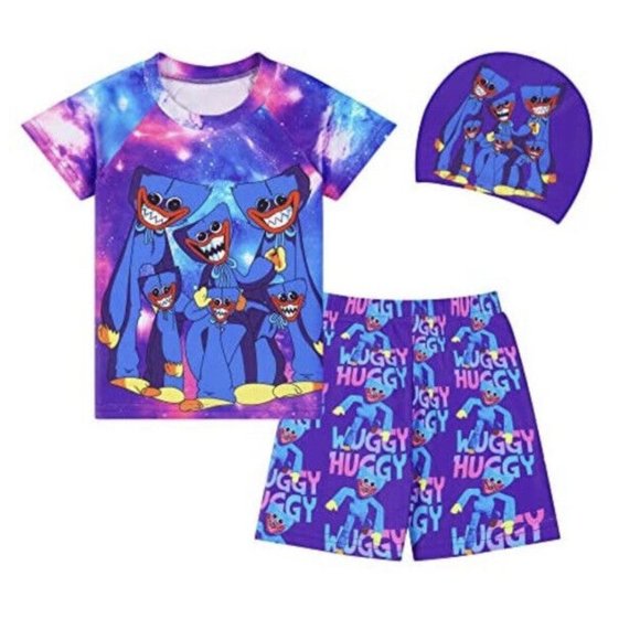 babyycakkt Toys Cartoon Playtime Swimtrunk Boys Swimsuit Kids Two Piece - Picture 1 of 7